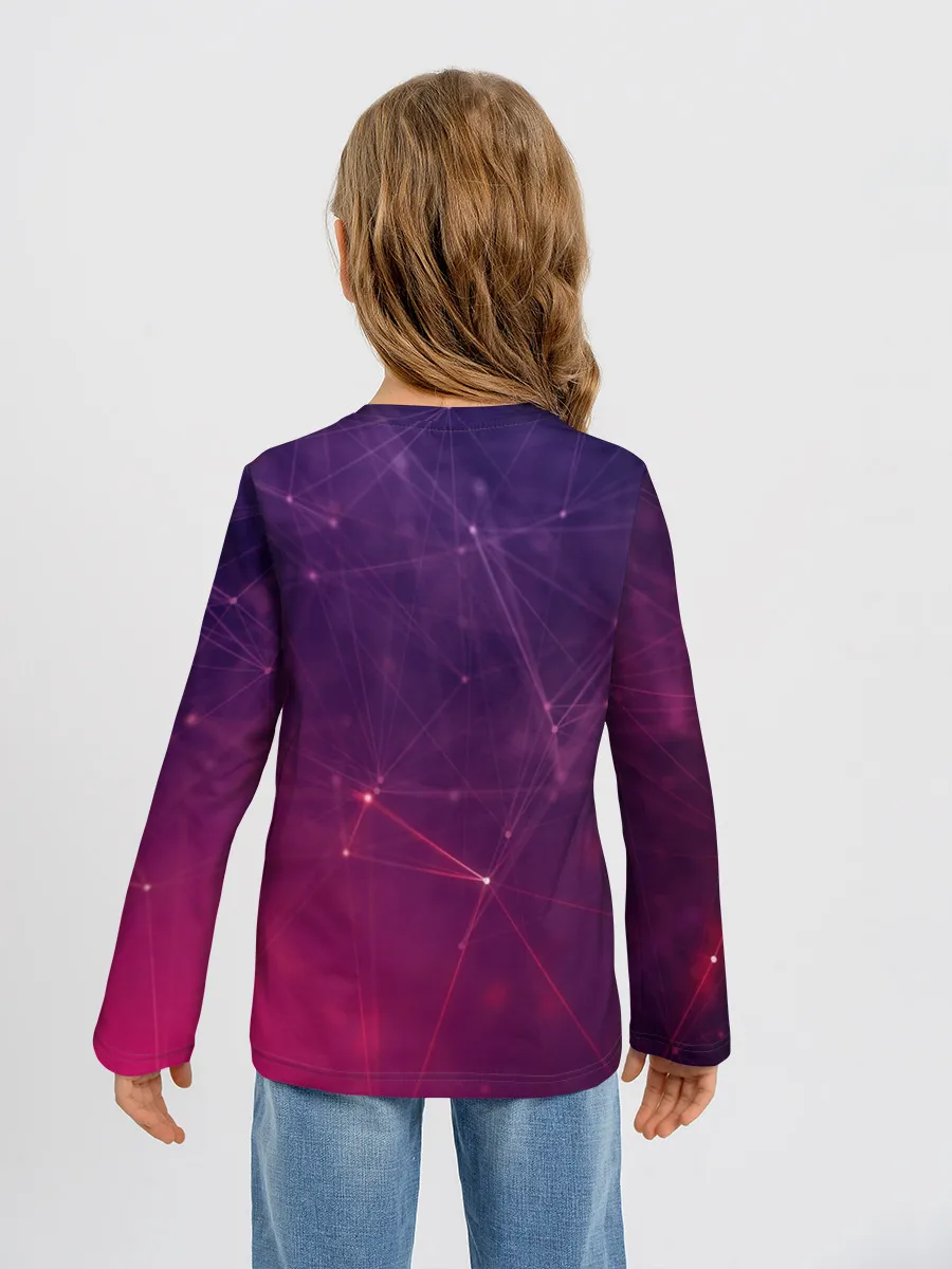 Детский лонгслив / Космическая текстура