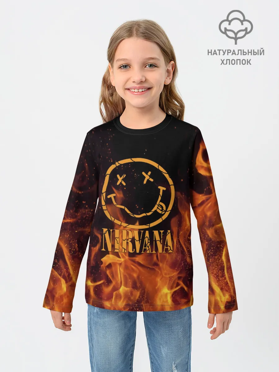 Детский лонгслив / Nirvana