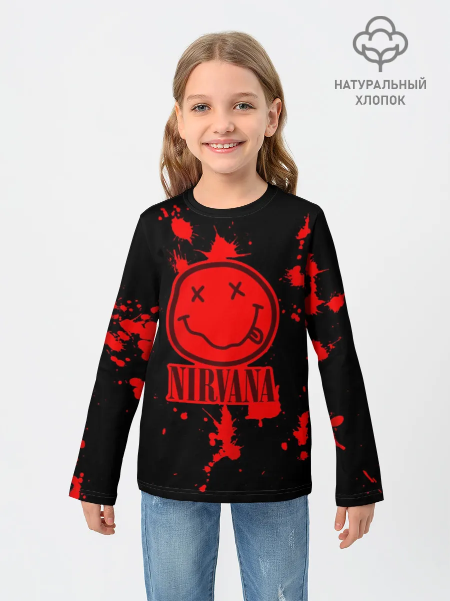 Детский лонгслив / Nirvana