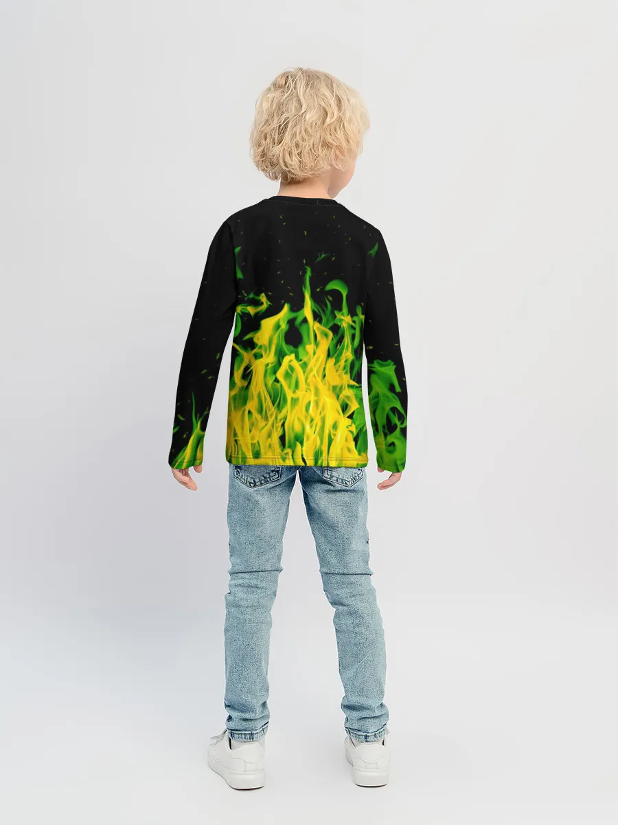 Детский лонгслив / Дикий огонь