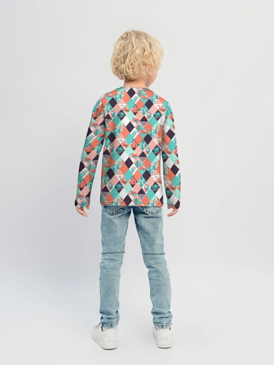 Детский лонгслив / Фламинго