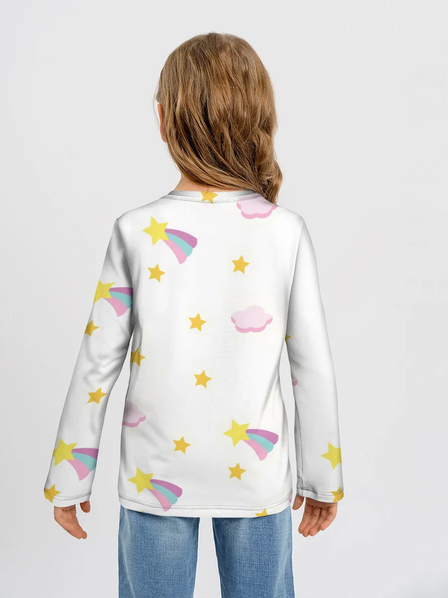 Детский лонгслив / Розовый единорог