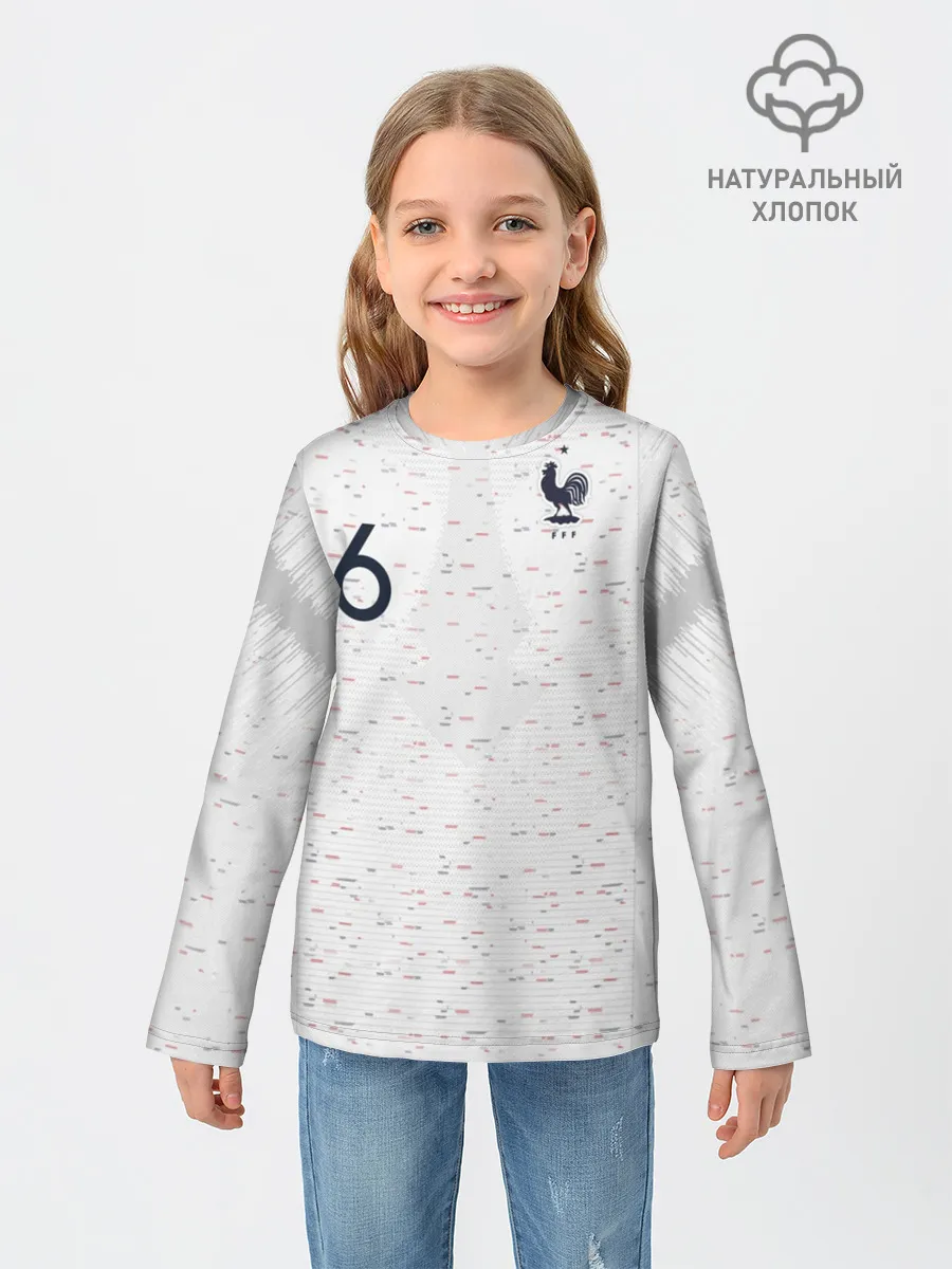 Детский лонгслив / Pogba away 2018 WC