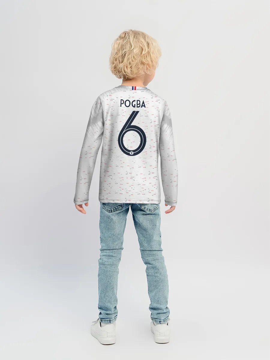 Детский лонгслив / Pogba away 2018 WC
