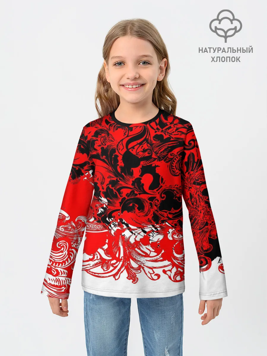 Детский лонгслив / Абстрактные узоры 3