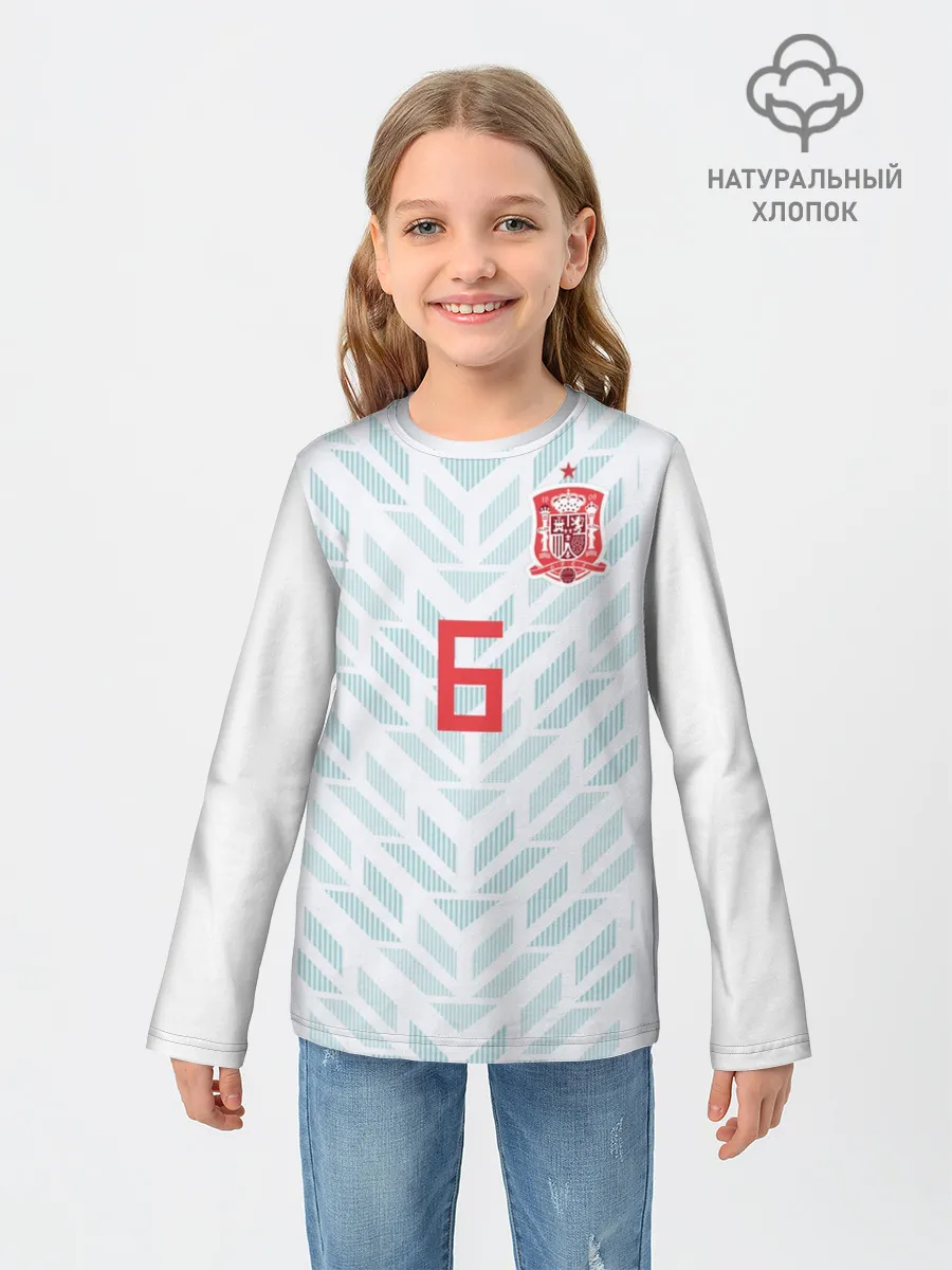 Детский лонгслив / Iniesta away WC 2018