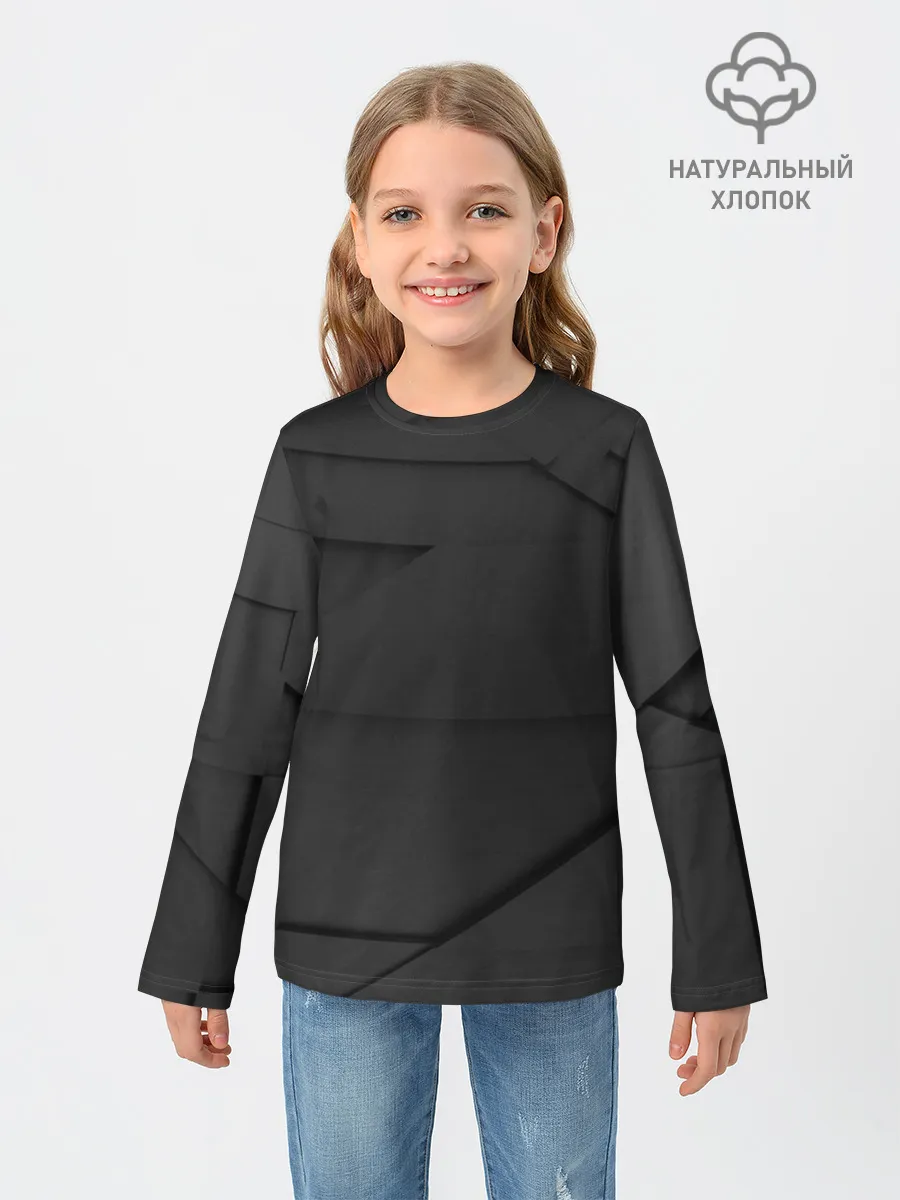 Детский лонгслив / Серые линии