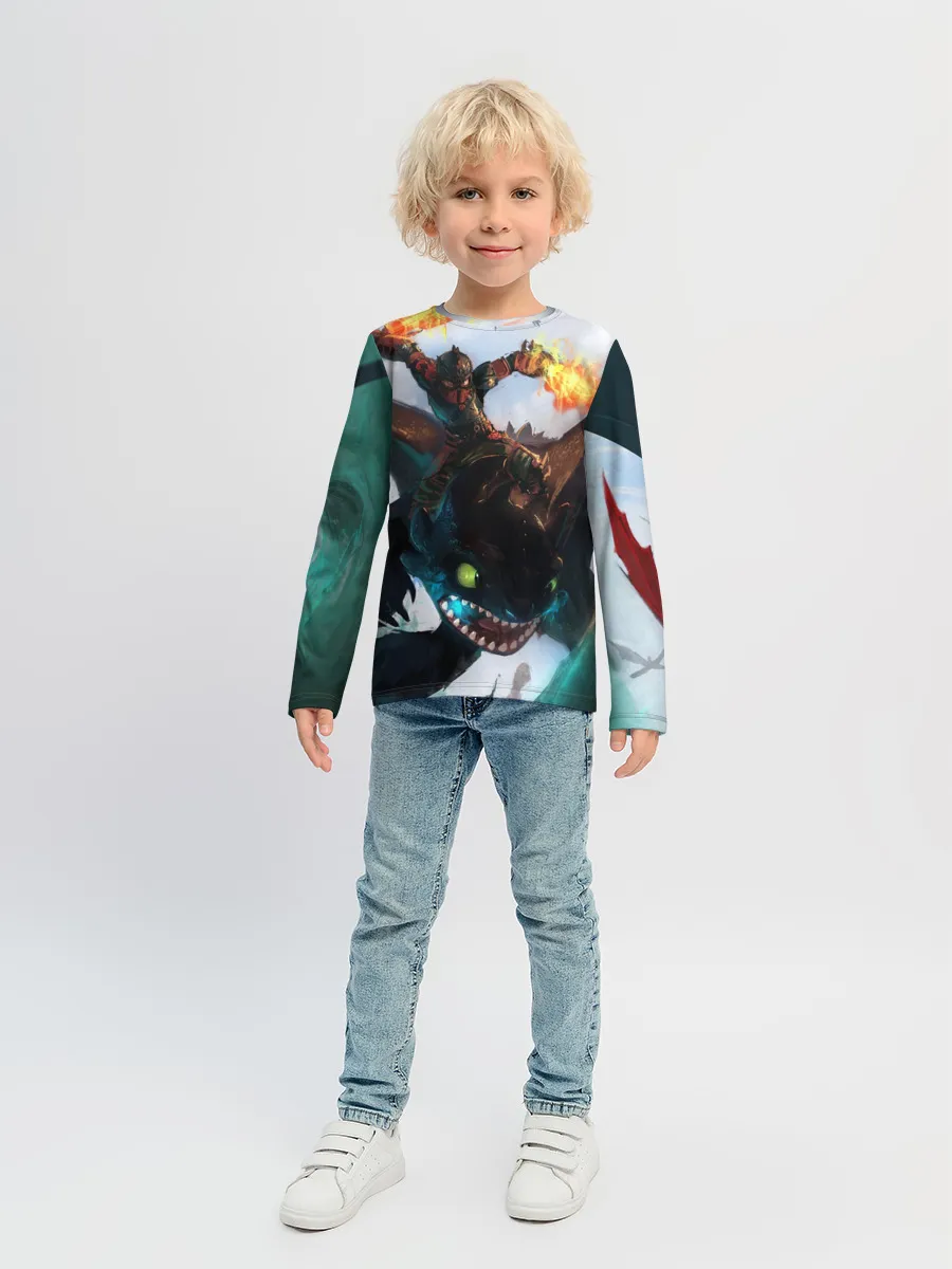 Детский лонгслив / как приручить дракона