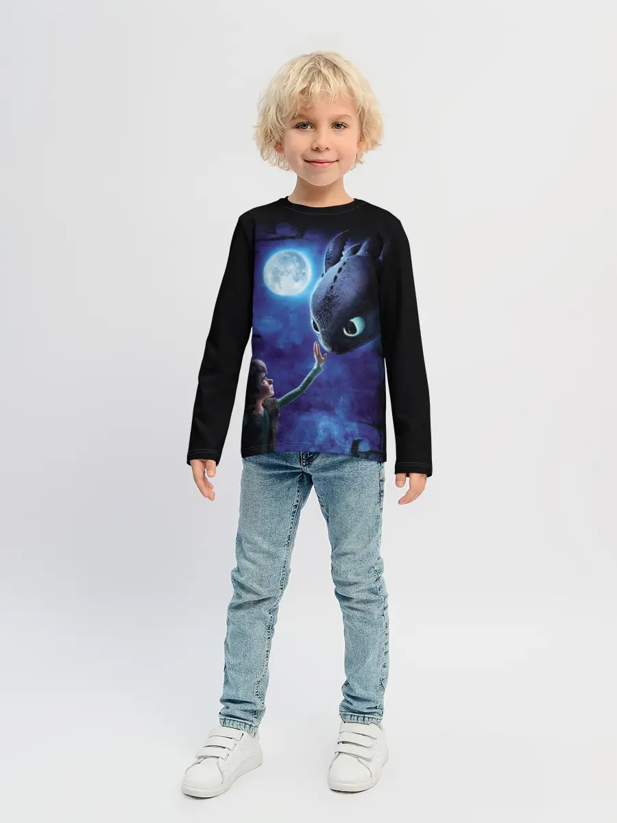 Детский лонгслив / как приручить дракона