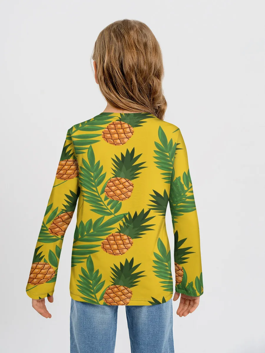 Детский лонгслив / Ананасы