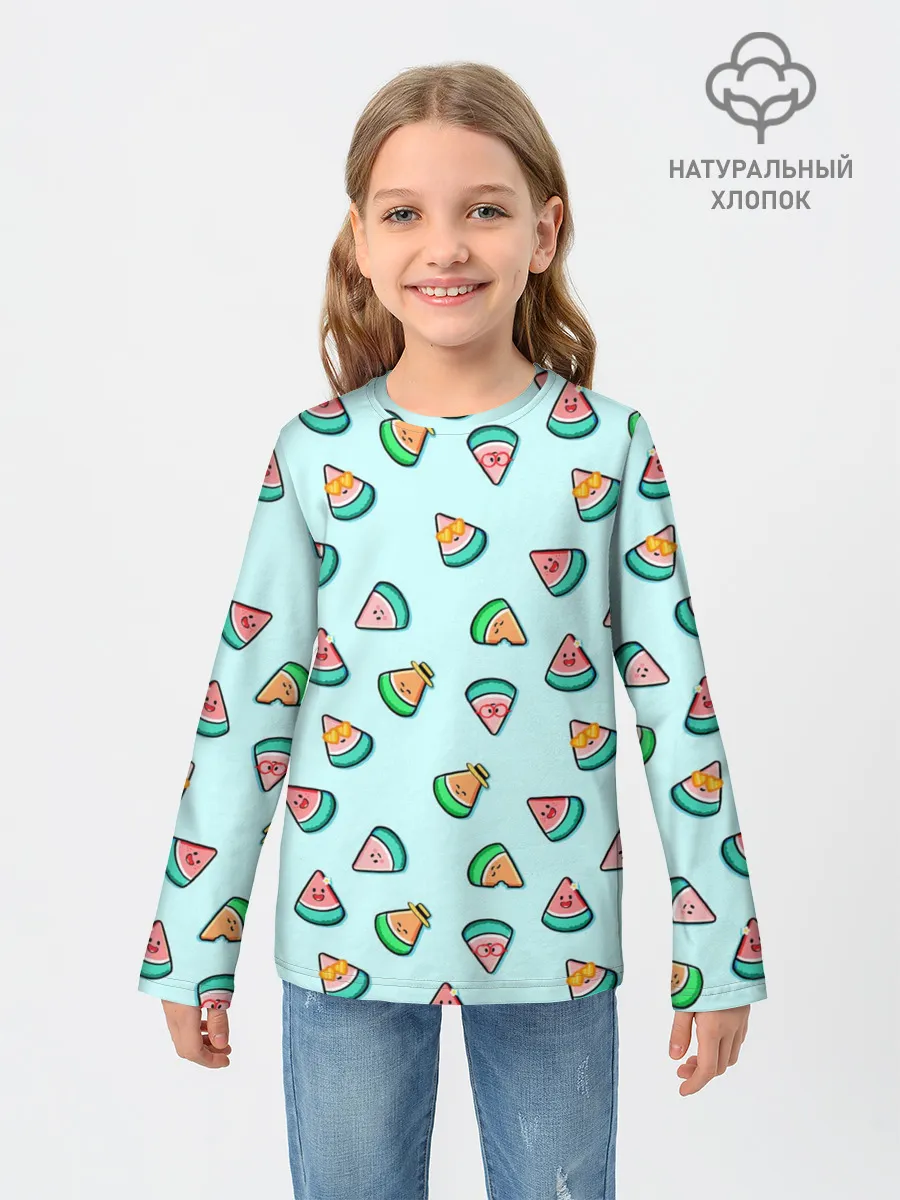 Детский лонгслив / Kawaii Арбузики
