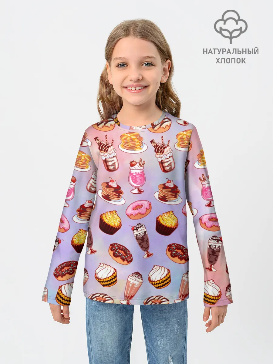 Детский лонгслив / Очень Сладкий Паттерн