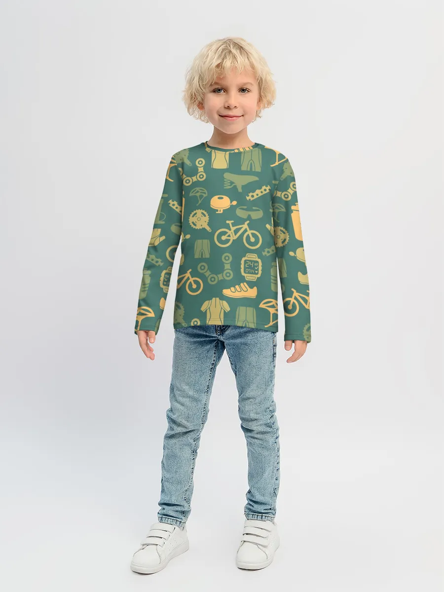 Детский лонгслив / Велосипедист
