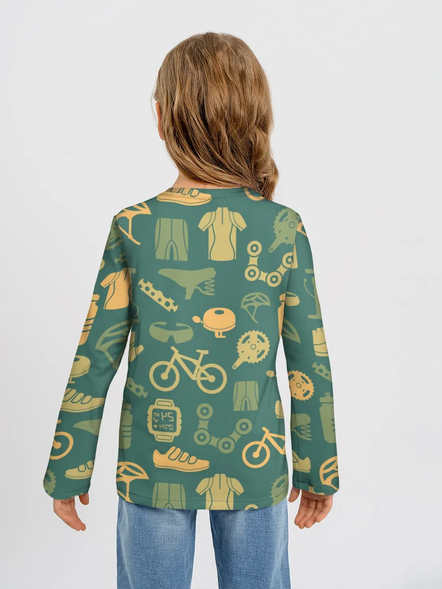 Детский лонгслив / Велосипедист