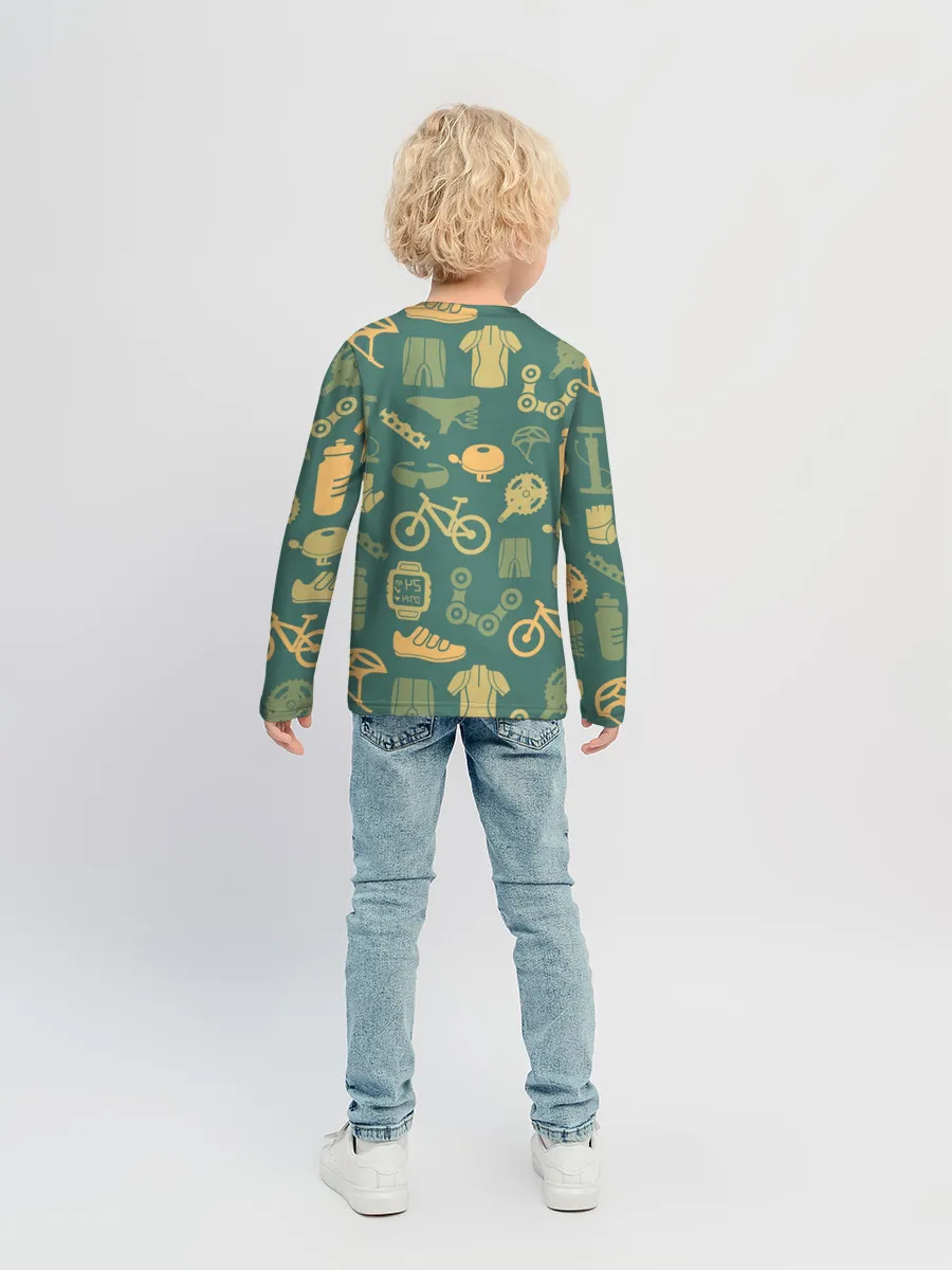 Детский лонгслив / Велосипедист