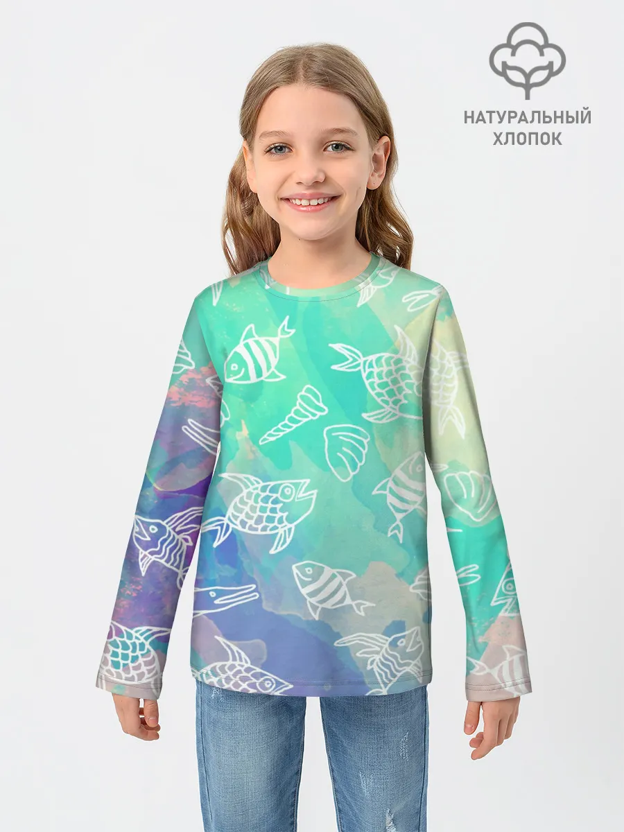 Детский лонгслив / Рыбы