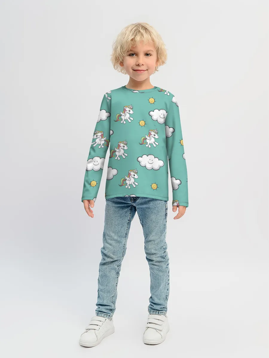 Детский лонгслив / Любовь к единорогам
