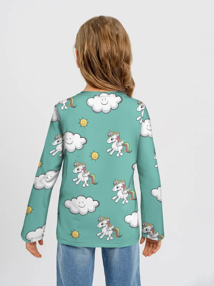 Детский лонгслив / Любовь к единорогам