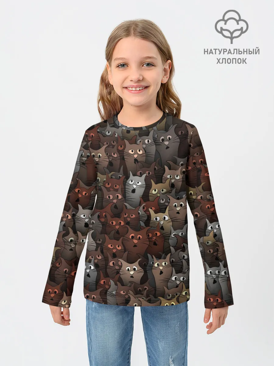 Детский лонгслив / Глупые коты