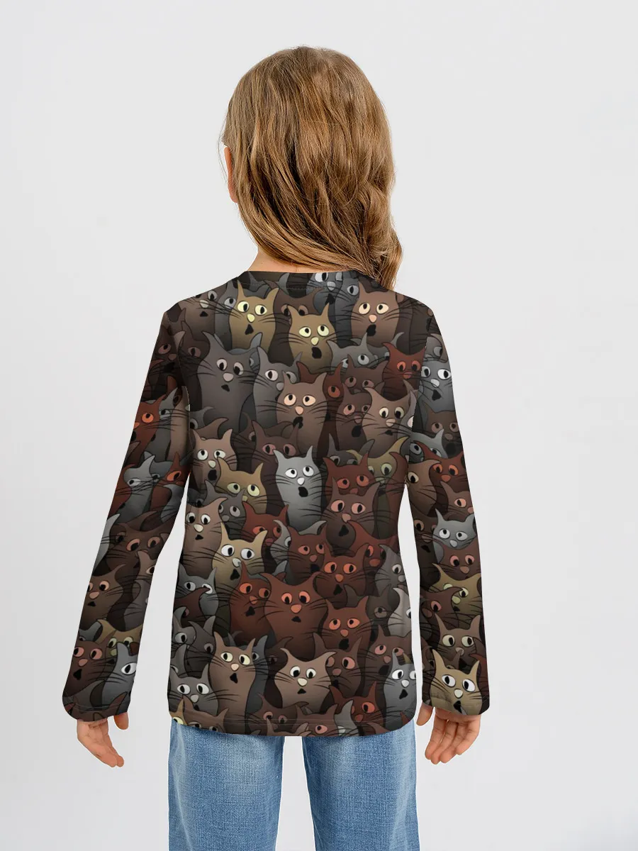 Детский лонгслив / Глупые коты