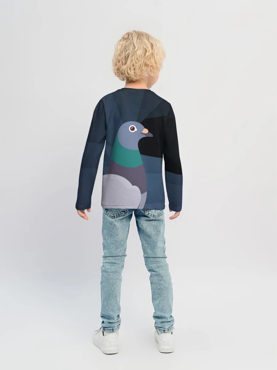 Детский лонгслив / Голубь Наташа