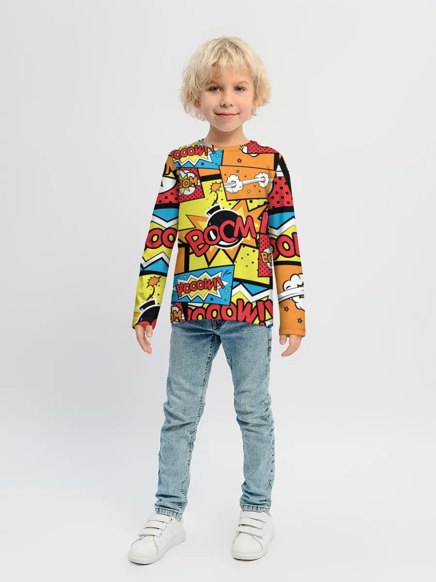 Детский лонгслив / Boom Pop Art