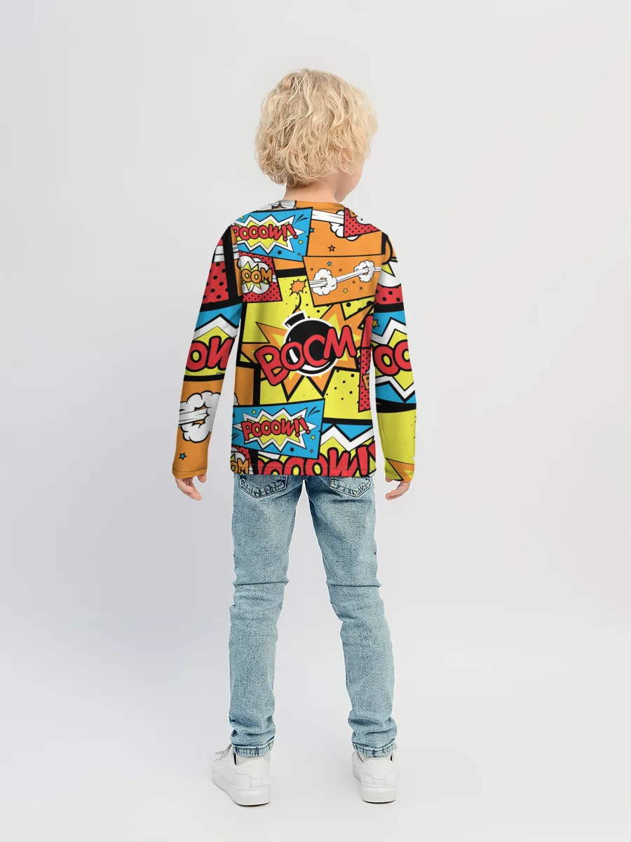 Детский лонгслив / Boom Pop Art