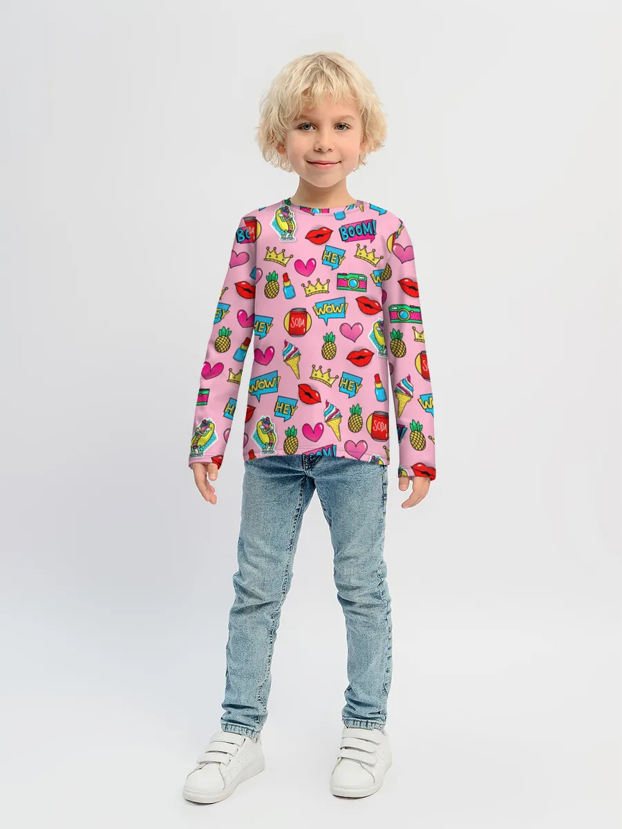 Детский лонгслив / Pop Art