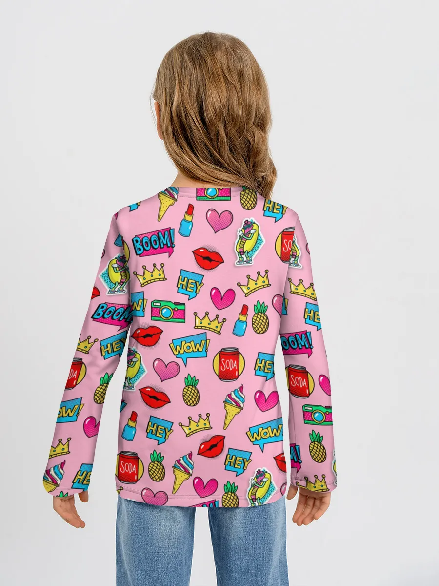 Детский лонгслив / Pop Art