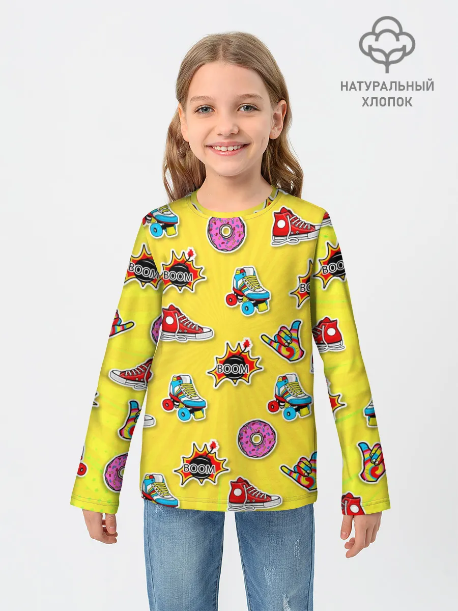 Детский лонгслив / Pop Art