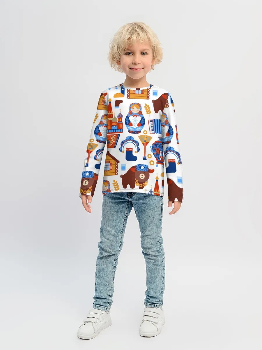 Детский лонгслив / Традиционный поп арт