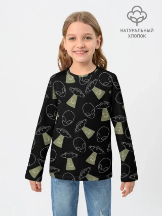 Детский лонгслив / НЛО похищение коров