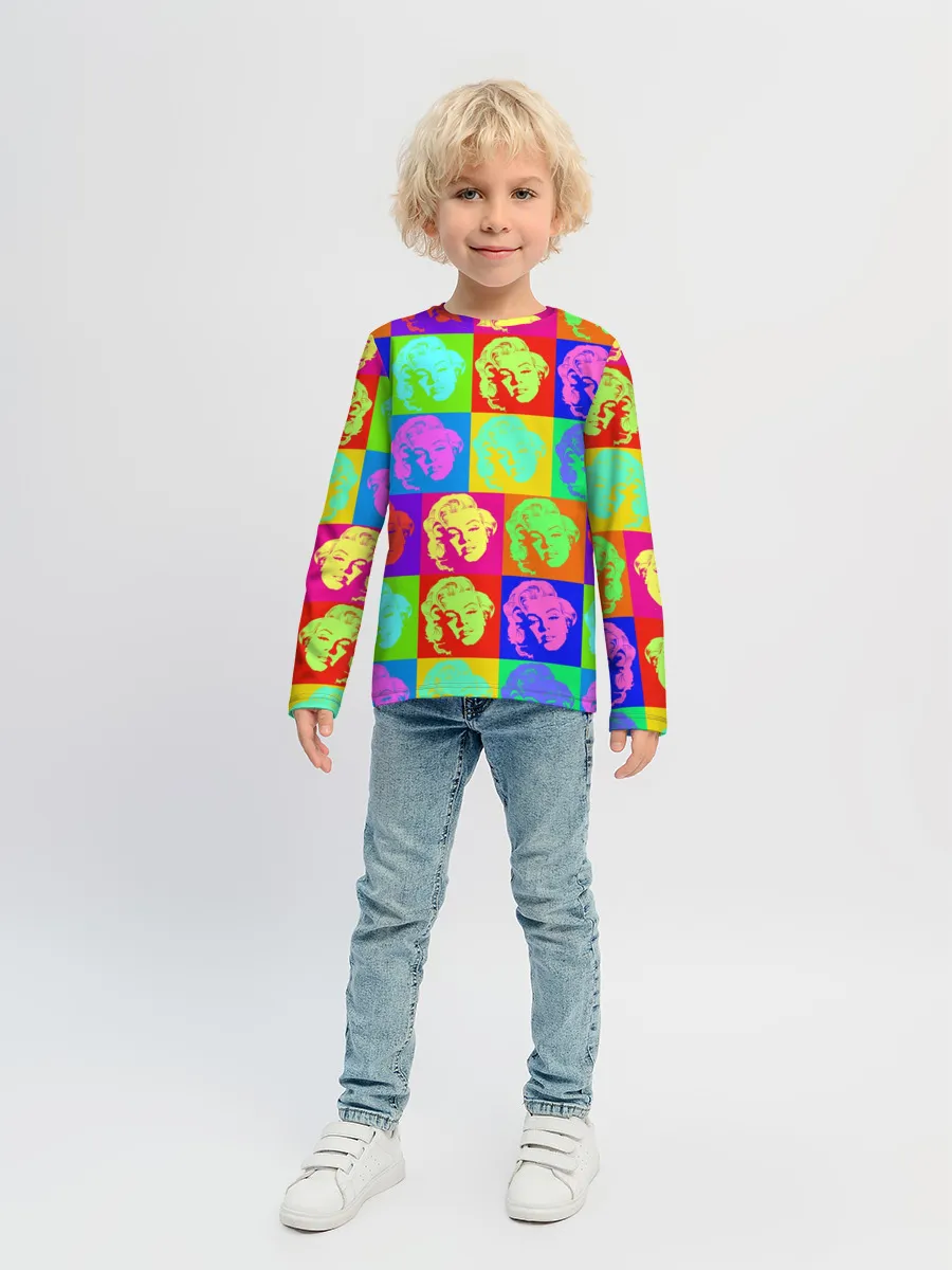 Детский лонгслив / pop-art Marilyn Monroe