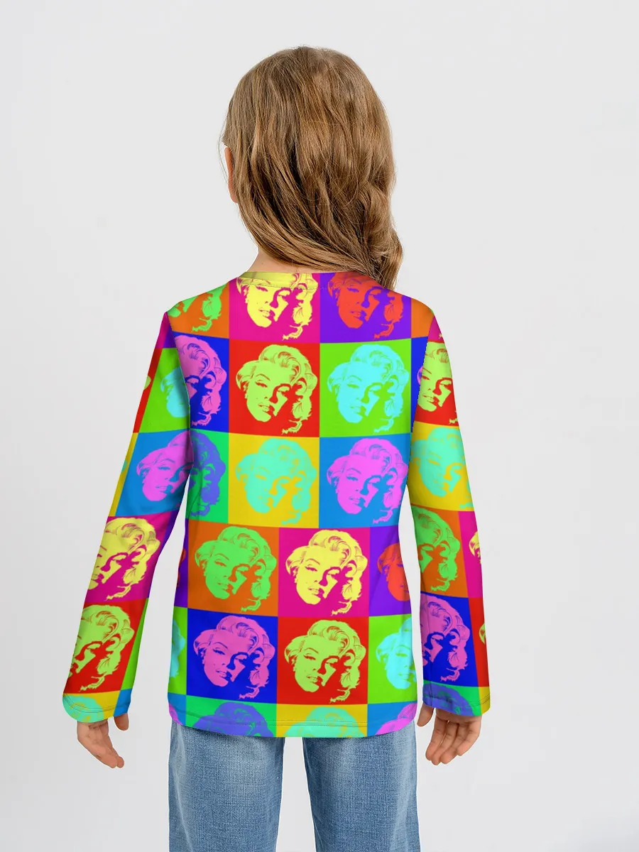 Детский лонгслив / pop-art Marilyn Monroe