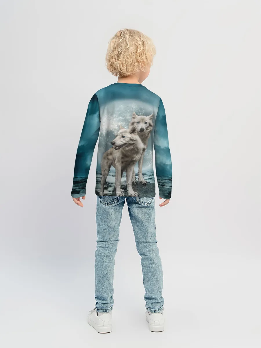 Детский лонгслив / Волки