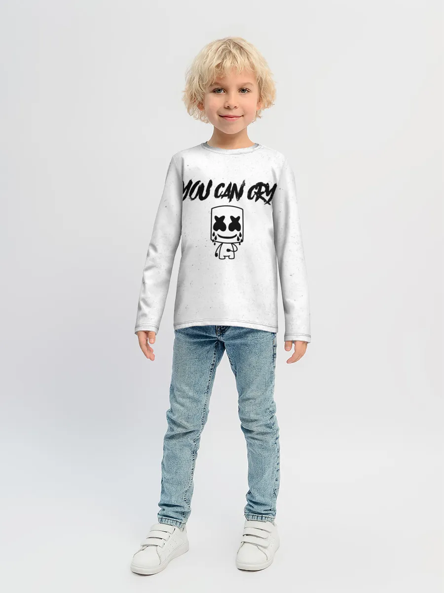 Детский лонгслив / Marshmello. You can cry