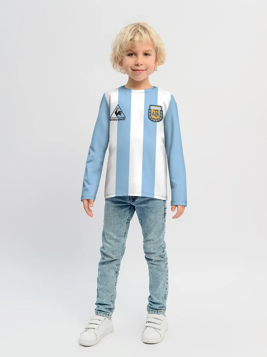 Детский лонгслив / Марадона Аргентина ретро