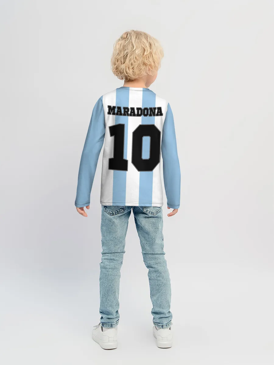 Детский лонгслив / Марадона Аргентина ретро