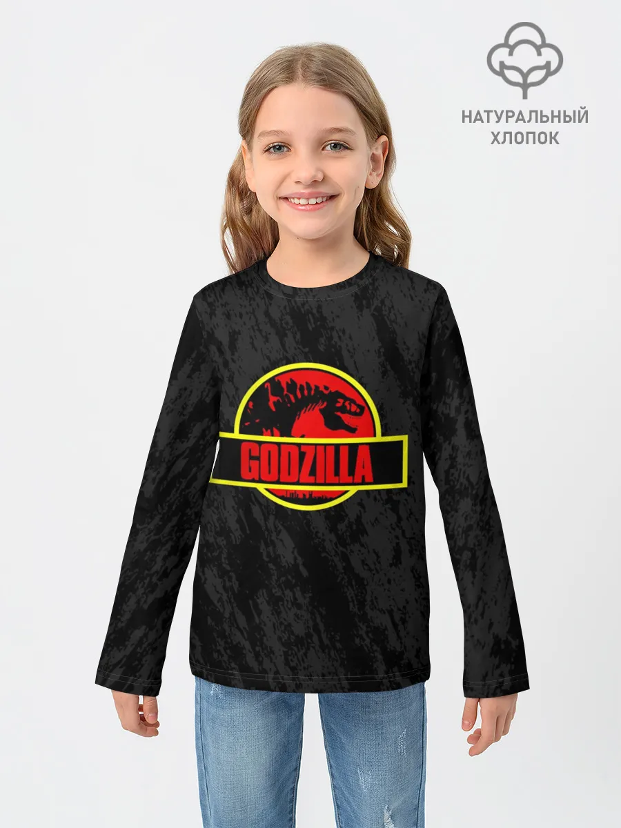 Детский лонгслив / JURASSIC GODZILLA | ГОДЗИЛЛА