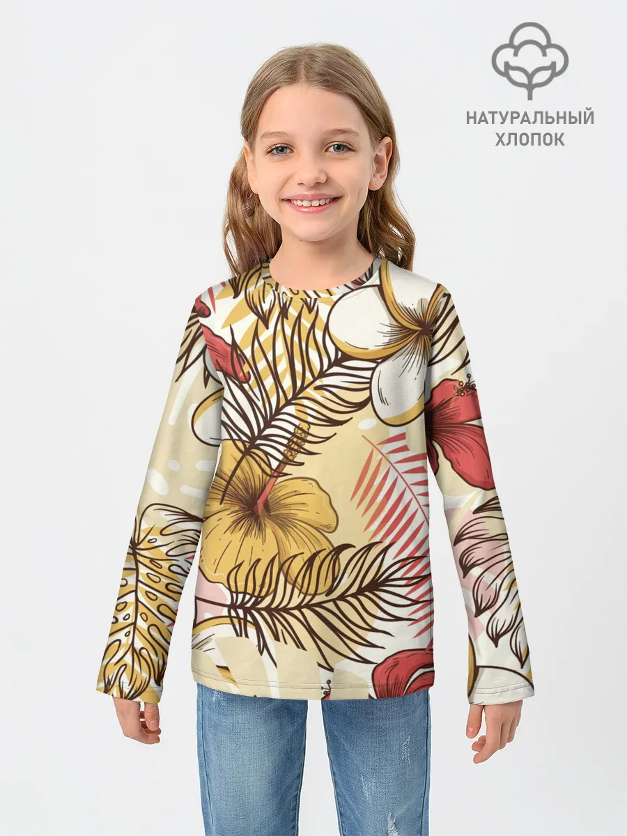 Детский лонгслив / Тропики