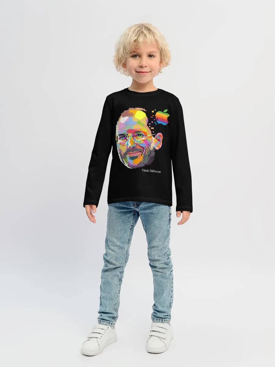 Детский лонгслив / Стив Джобс / Think Different