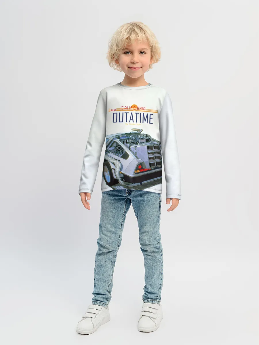Детский лонгслив / De Lorean Outatime