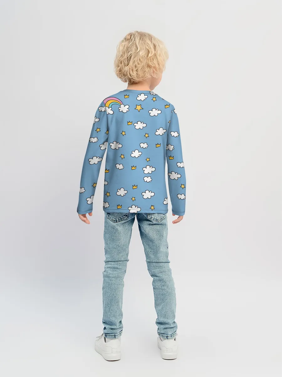 Детский лонгслив / Радужный Единорог