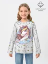 Детский лонгслив / Единорог