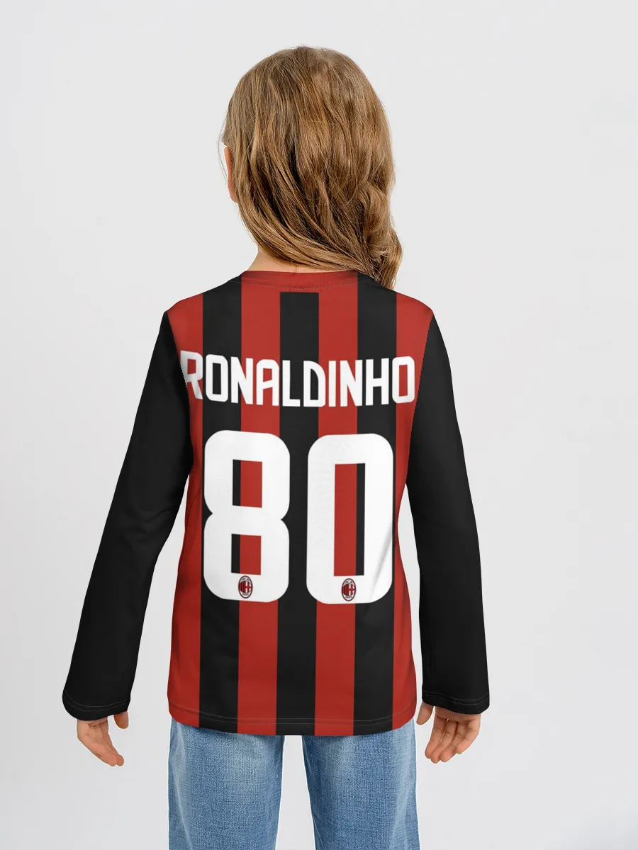 Детский лонгслив / Роналдиньо Милан Ретро