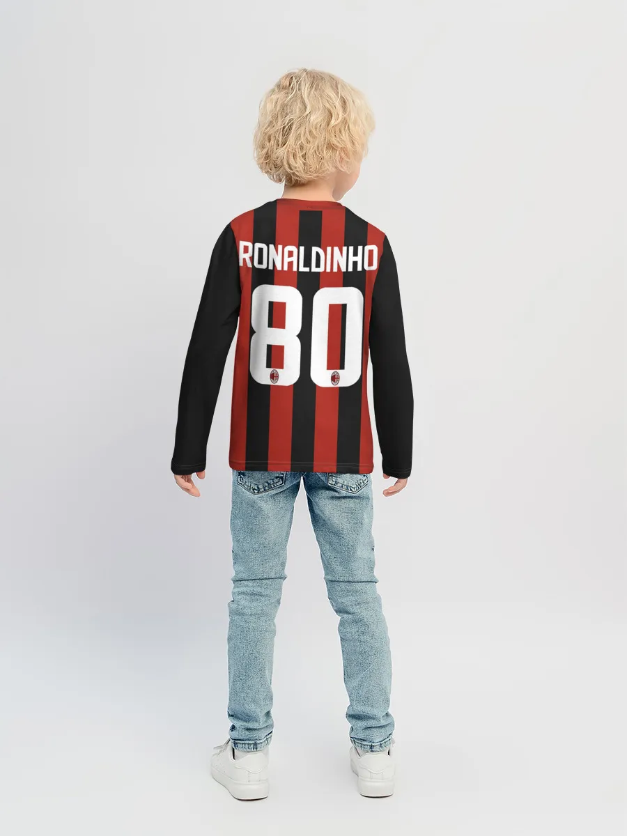 Детский лонгслив / Роналдиньо Милан Ретро