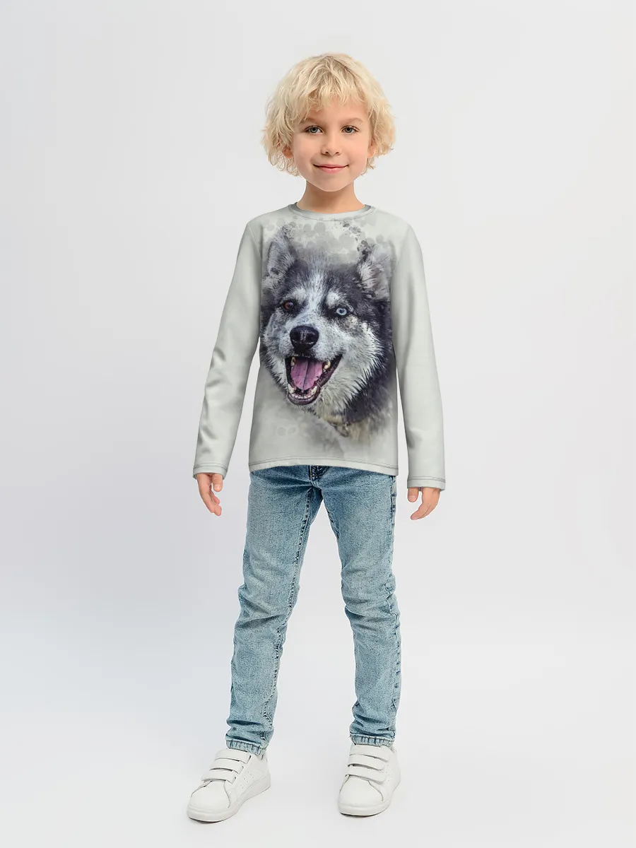 Детский лонгслив / Хаска