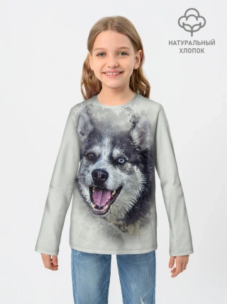 Детский лонгслив / Хаска