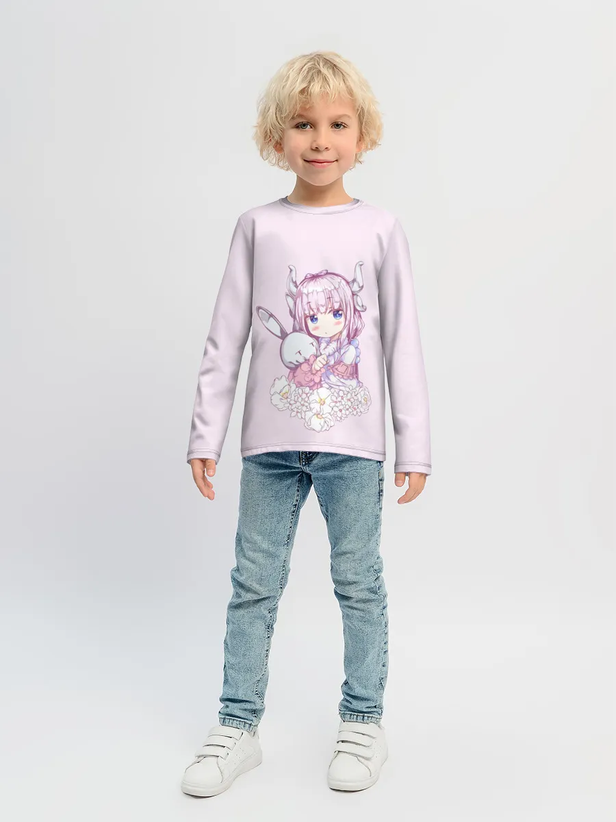 Детский лонгслив / Дракон-Горничная Кобаяши