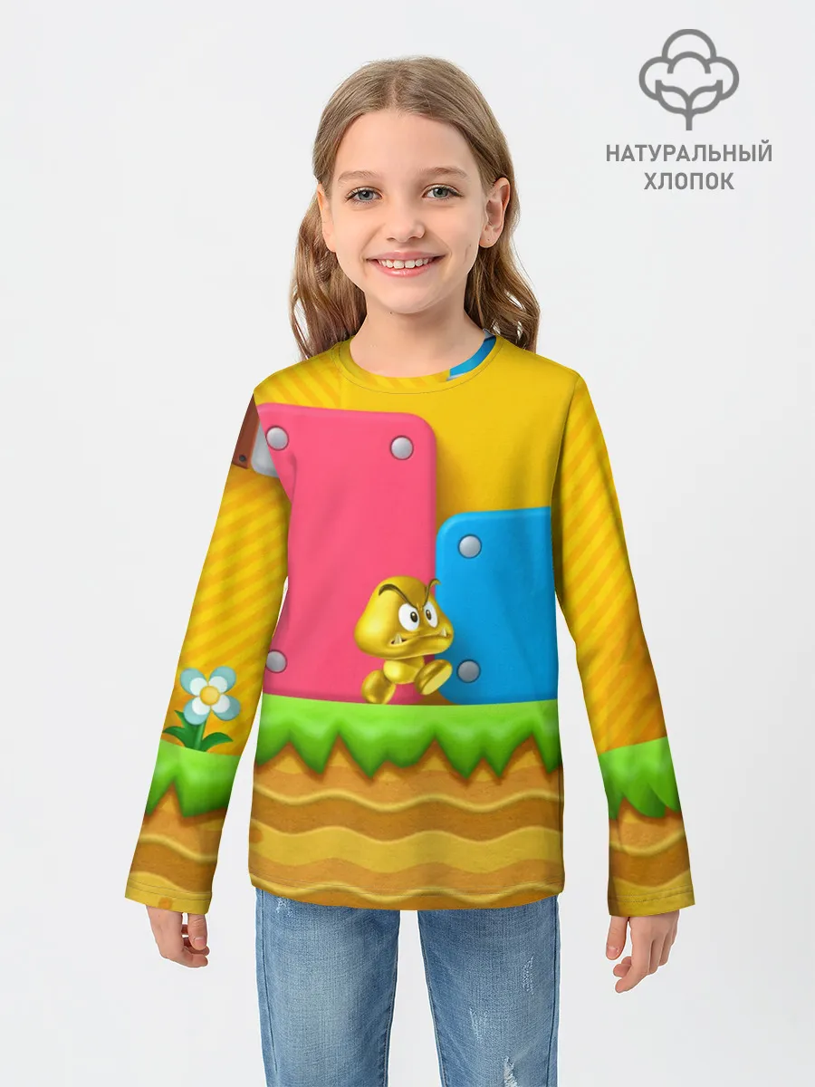 Детский лонгслив / Супер Марио
